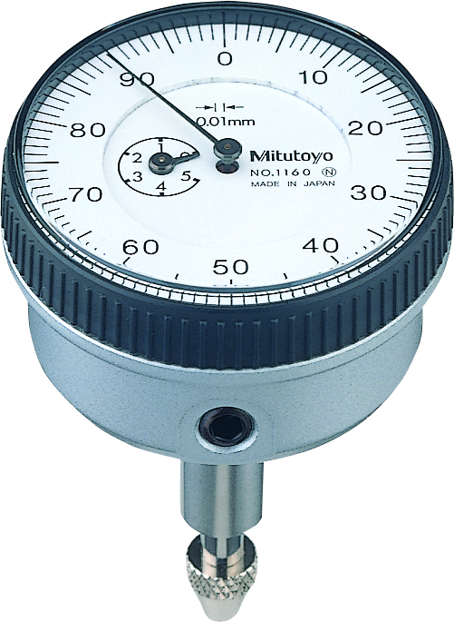 Mitutoyo 1160A Dial Gauge, ISO Type — Back Plunger - 5mm