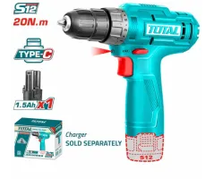 TOTAL TDLI12428 Lithium-Ion Cordless Drill | 12V, 20Nm