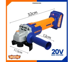 WADFOW WLAPM12 20V Li-ion Angle Grinder – Extra Battery