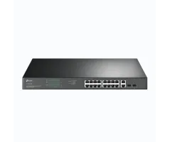 TP-LINK 18-Port Gigabit Rackmount Managed Switch with 16 PoE+