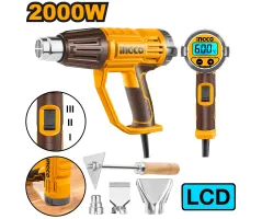 INGCO HG200058 Heat Gun | 2000W - 50-600°C Range - LCD Display