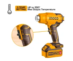 INGCO HGLI20025 Lithium-Ion Cordless Heat Gun | 20V - 300/550°C