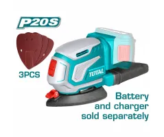 TOTAL TDSLI2051 Lithium-Ion Palm Sander | 20V - 125mm Base