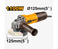 INGCO AG110028 Angle Grinder | 1,100W - 12,000 RPM - 125mm Disc