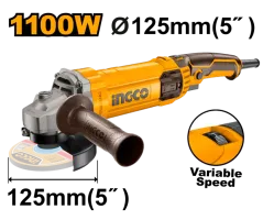 INGCO AG110038 Angle Grinder | 1,100W - 12,000 RPM - 125mm Disc