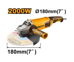 INGCO AG200018 Angle Grinder | 2,000W - 8,450 RPM - 180mm Disc