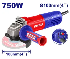 EMTOP EAGR07542 Angle Grinder | 750W - 12,000 RPM - 100mm Wheel