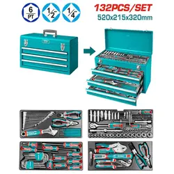 TOTAL 132 Pcs tool chest set THPTCS71321