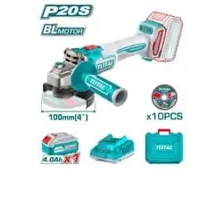 TOTAL Cordless angle grinder TAGLI211041