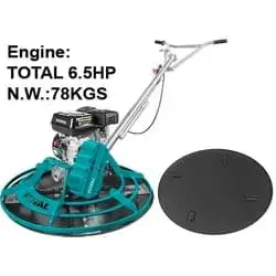 TOTAL Gasoline Power Trowel TP9361-1, Honda GX160 91cm concrete finishing machine
