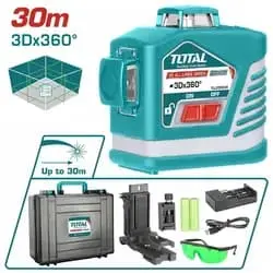 TOTAL 3D Green Beam Self-Leveling Laser Level TLL255245