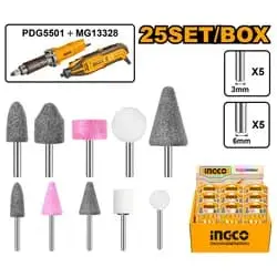 INGCO AKB1001 10-Piece Mounted Stone Set | Accessories for Die & Mini Grinders