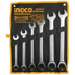 INGCO 6pcs Ratchet spanner set