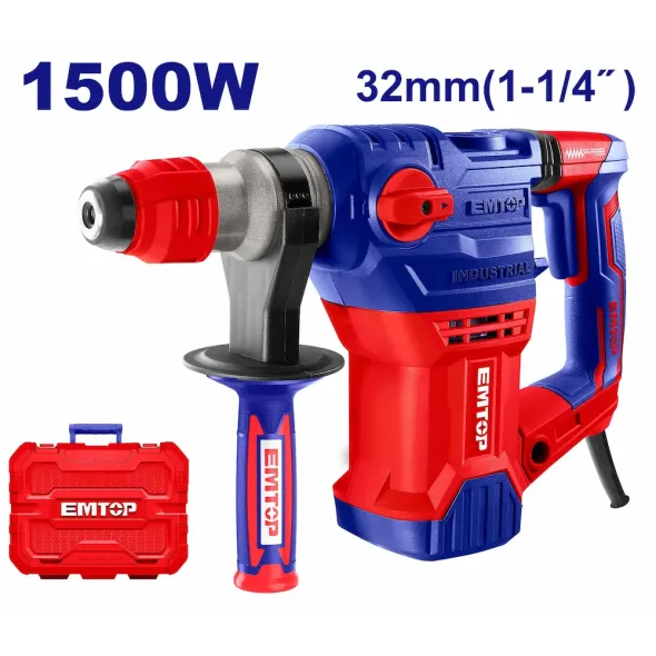 EMTOP ERHRP1502 Rotary Hammer | 1500W - 5.5J Impact Energy