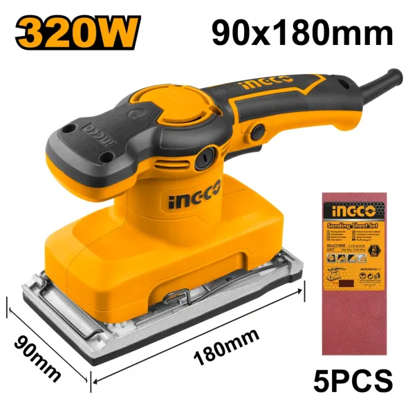 INGCO FS3208 Finishing Sander | 320W - 90x180mm Base