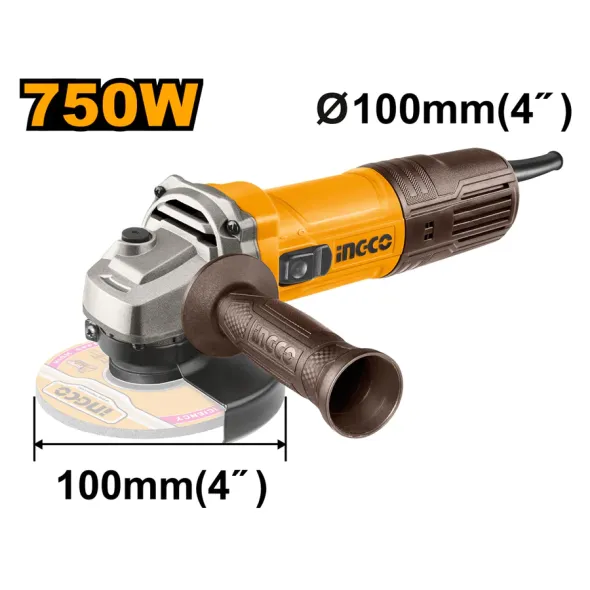 INGCO AG750282 Angle Grinder | 750W - 12,000 RPM - 100mm Disc